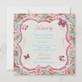 Viktorianische Blumenspülung Einladungen (Rückseite)