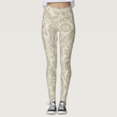 Viktorianische Blumenstraube Kaskade Grosse Drucke Leggings (Vorderseite)