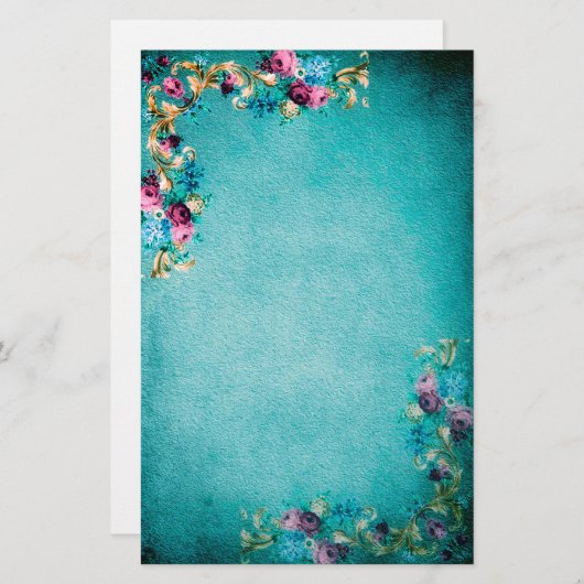 Viktorianische Blumensträuße Briefpapier (Vorne/Hinten)