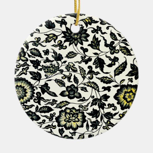 Viktorianische Blumenziermuster Keramik Ornament (Vorne)