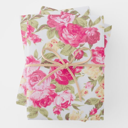 Viktorianische blutende Rose Geschenkpapier Set (Beispiel)