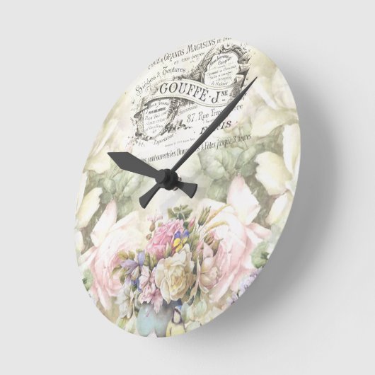 Viktorianische Blütenpraxis, Werbung Runde Wanduhr (Winkel)