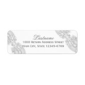 Viktorianische Blütensilber Grau Spitze (Vorne)