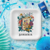 Viktorianische Bookworm-Gestaltung Pappteller (Party)