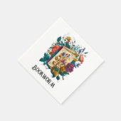 Viktorianische Bookworm-Gestaltung Serviette (Ecke)