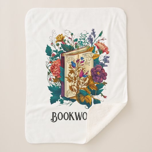 Viktorianische Bookworm-Gestaltung Sherpadecke (Vorderseite)