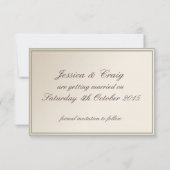 Viktorianische botanische Save the Date-Karte Date (Rückseite)