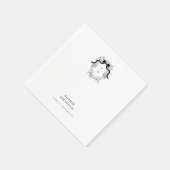 Viktorianische Bow Monogram Wedding oder Engagemen Serviette (Ecke)