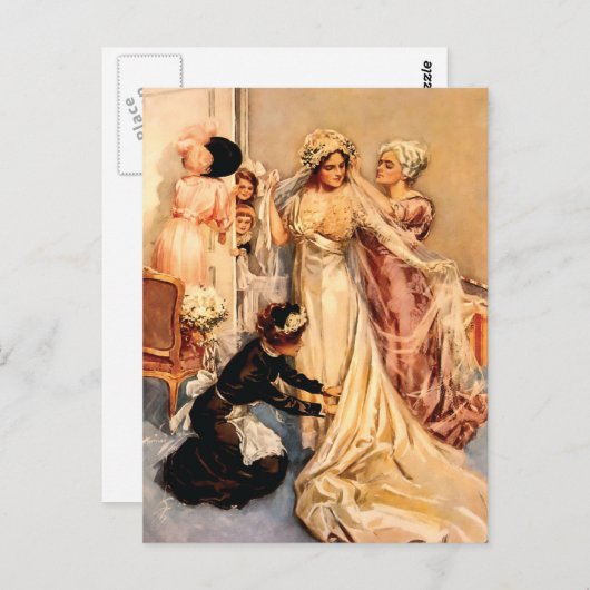 Viktorianische Braut Postkarte (Vorne/Hinten)