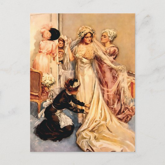 Viktorianische Braut Postkarte (Vorderseite)