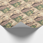 Viktorianische Braut und Begleiter Geschenkpapier (Ecke)