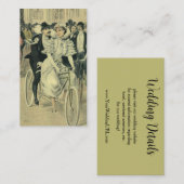 Viktorianische Braut und großräumiges Fahrrad Begleitkarte (Vorne/Hinten)