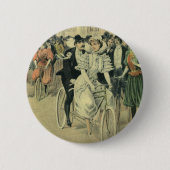 Viktorianische Braut und großräumiges Fahrrad Button (Vorderseite)