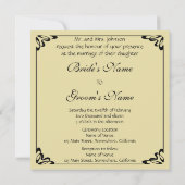 Viktorianische Braut und großräumiges Fahrrad Einladung (Rückseite)