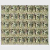 Viktorianische Braut und großräumiges Fahrrad Geschenkpapier (Flach)