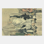 Viktorianische Braut und großräumiges Fahrrad Geschenkpapier Set (Vorderseite 3)