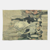 Viktorianische Braut und großräumiges Fahrrad Geschirrtuch (Horizontal)