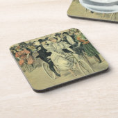 Viktorianische Braut und großräumiges Fahrrad Getränkeuntersetzer (Linke Seite)