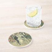 Viktorianische Braut und großräumiges Fahrrad Getränkeuntersetzer (Seite)