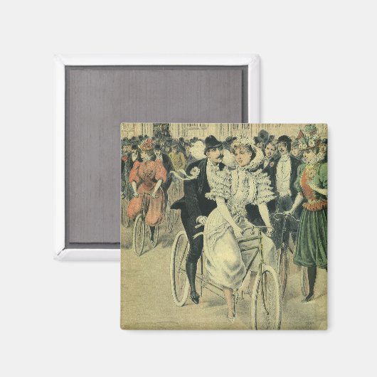 Viktorianische Braut und großräumiges Fahrrad Magnet (Vorderseite/Rückseite)