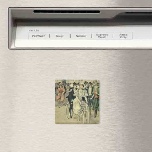 Viktorianische Braut und großräumiges Fahrrad Magnet (In Situ (Geschirrspüler))