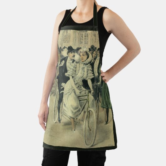 Viktorianische Braut und großräumiges Fahrrad Schürze (InSitu)