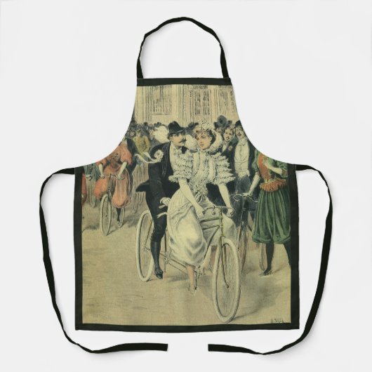 Viktorianische Braut und großräumiges Fahrrad Schürze (Vorderseite)