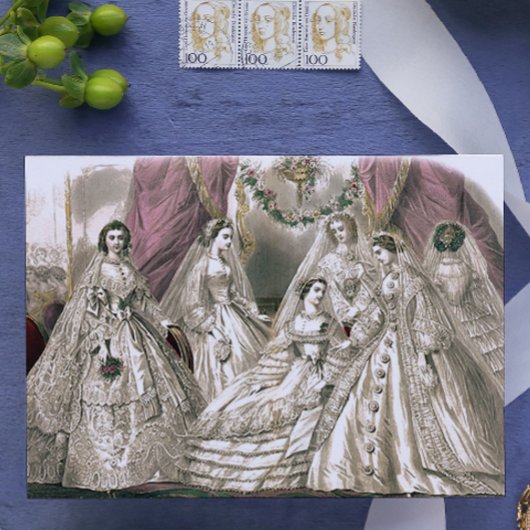 Viktorianische Bräute Postkarte