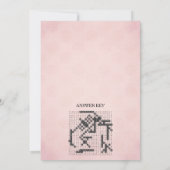 Viktorianische Brautparty Word Search Game Card Einladung (Rückseite)