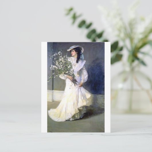 Viktorianische Brautzeitschrift Postkarte (Stehend Vorderseite)