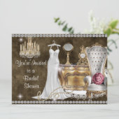 VIKTORIANISCHE BRIDAL SHOWING INVITATION EINLADUNG (Stehend Vorderseite)