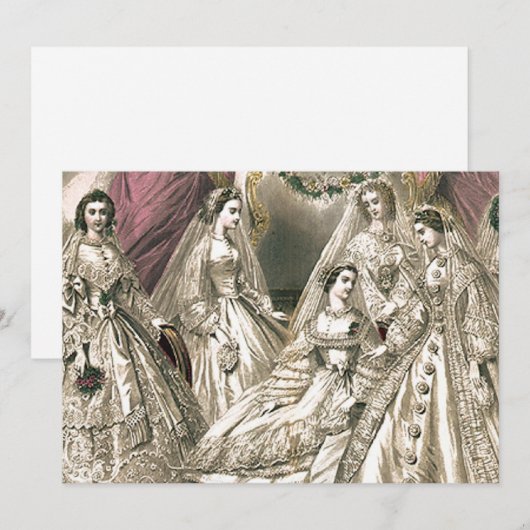 Viktorianische Briden Dankeskarte (Vorne/Hinten)