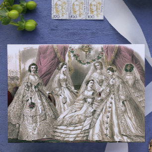 Viktorianische Briden Postkarte