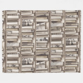 viktorianische Bücher Fleecedecke (Vorderseite (Horizontal))