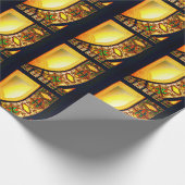 Viktorianische Buntglastür elegant Geschenkpapier (Ecke)