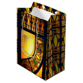 Viktorianische Buntglastür elegant Mittlere Geschenktüte (Vorderseite Schrägansicht)