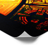 Viktorianische Buntglastür elegant Poster (Ecke)