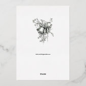 Viktorianische Burgkuppelhochzeit Folieneinladung (Rückseite)