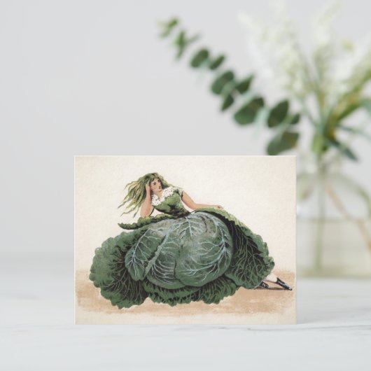 Viktorianische Cabbage Girl Postkarte (Stehend Vorderseite)
