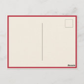 Viktorianische Cabbage-Rose Blümchen Postkarte (Rückseite)