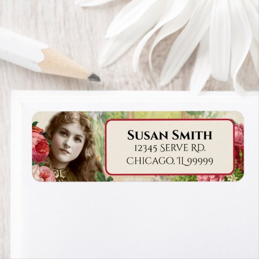 Viktorianische Cabbage-Rose Rücksendeadresse (Insitu)