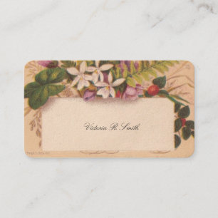 Viktorianische Calling Card - floral Visitenkarte