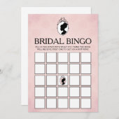 Viktorianische Cameo Brautparty Bingo Game Card Einladung (Vorne/Hinten)