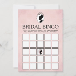 Viktorianische Cameo Brautparty Bingo Game Card Einladung