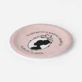 Viktorianische Cameo Brautparty Papierplatte Pappteller (Schrägansicht)