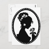 Viktorianische Cameo-Silhouette Postkarte (Vorne/Hinten)