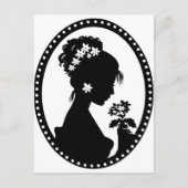 Viktorianische Cameo-Silhouette Postkarte (Vorderseite)