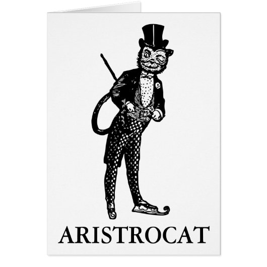 Viktorianische Cat Greeting Card, Aristrocat (Vorne)
