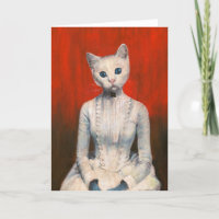 Viktorianische Cat Lady Greetings Card