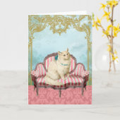 Viktorianische Chat-Karte Karte (Gelbe Blume)